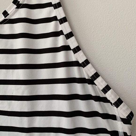 Athleta black and white striped tank - Picture 3 of 4